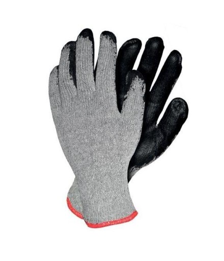 Bavlnené pracovné rukavice Drago potiahnuté latexom, silné 9/L