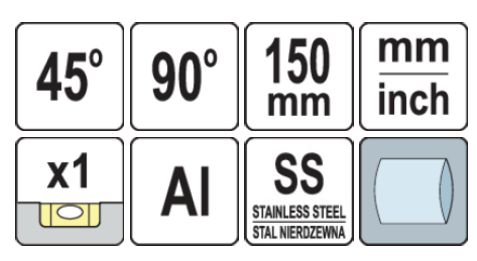 MULTIFUNKČNÝ STAVEBNÝ UHOL 150mm POZI SKIN