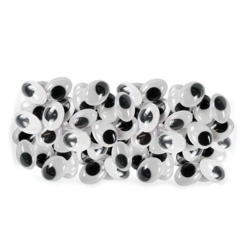 Pohyblivé očká samolepiace 6x8mm 50 ks