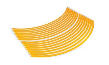 Reflexné pruhované nálepky na ráfik, 16 ks