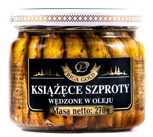 Książęce DIVOKÉ šproty údené v oleji LOTYŠSKO