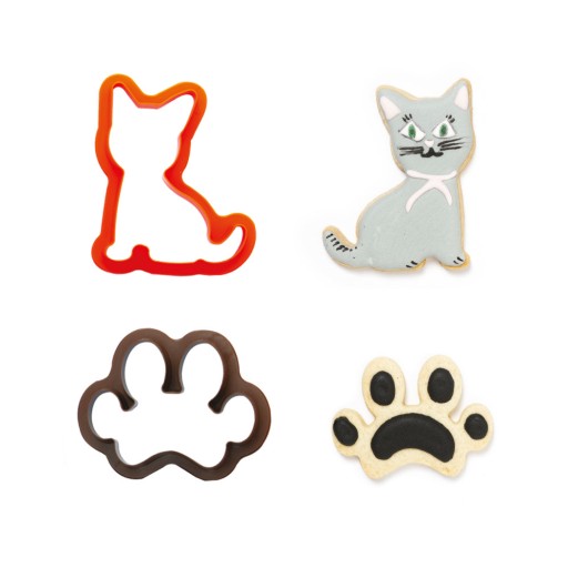 Vykrajovačky CAT a PAW 2 ks Decora