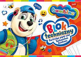 TECHNICKÝ BLOK, BIELY, 10 BAMBINO LISTOV, FORMÁT A4