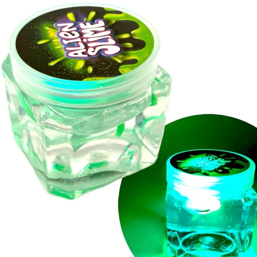 ŽIARAJÚCI SLIME LED FLUO NEON zmyslová hmota UFO ALIEN ALIEN