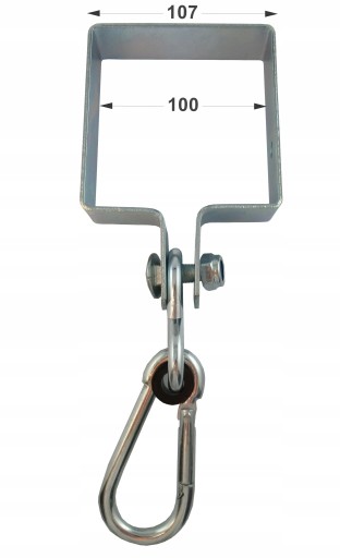 UPEVŇOVACIA HÁČKOVÁ SVORKA 100MM STRIEBORNÁ