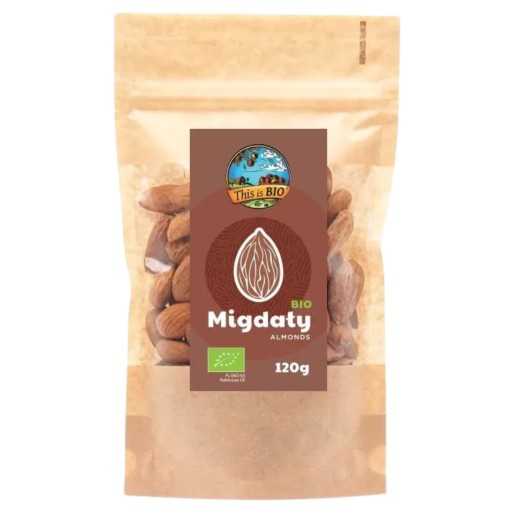 Čerstvé prírodné BIO KETO Diétne mandle veľké celé s certifikátom 120g