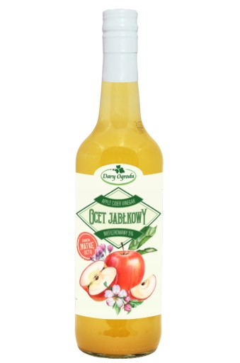 Jablčný ocot NATURAL nefiltrovaný LIVE nepasterizovaný 700 ml / Naturo