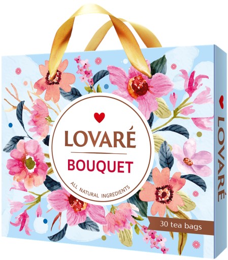 ELEGANTNÁ čajová súprava, 6 príchutí, 30 obálok LOVARE