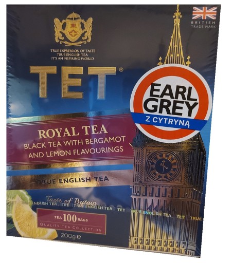 TET ROYAL TEA Indický čierny čaj s BERGAMOTOM A CITRÓNOM 100T