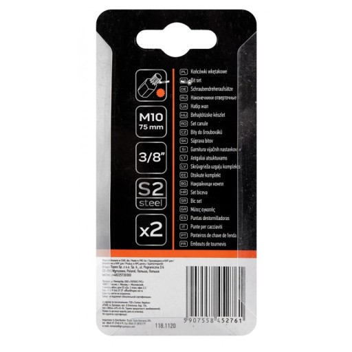 Drážkovaný hrot M10 x 75 mm S2 x 2ks. NEO 10-908