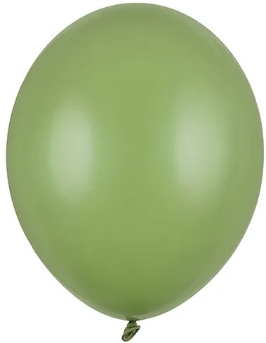 Boho balóny, olivovo zelené, veľké, 10 kusov, narodeninové
