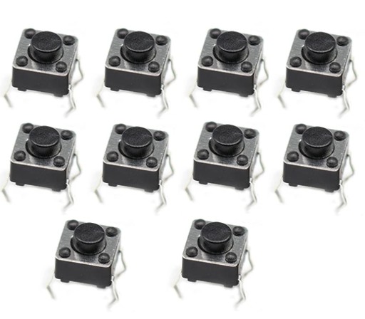 Mikrospínač 9mm Tlačidlo prepínača 6x6x9mm 10ks.