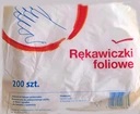 Jednorazové plastové šmykové rukavice, 100 ks orig.