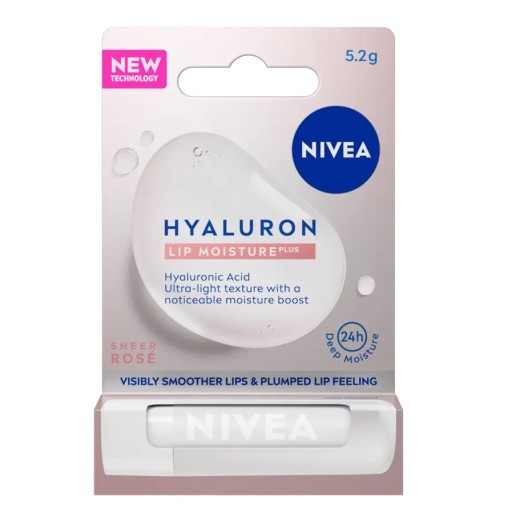 NIVEA Hyaluron hydratačný balzam na pery Rose