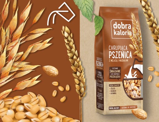 Výživné raňajky chrumkavé pšenica melasa mandle vláknina zinok železo