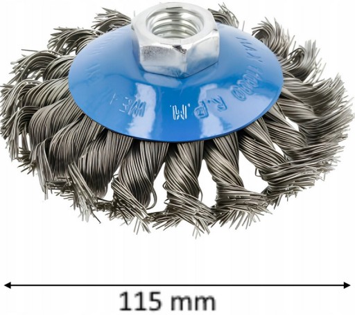 KOTÚČOVÁ KEFA DRRÁTENÁ SO ZÁVITOM NA BRÚSKU 115MM 0,5MM DRÔT M14
