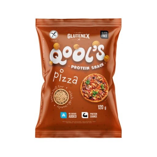 Qool`s proteínové snacky - pizza 120g Glutenex
