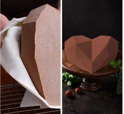 SILIKÓNOVÁ FORMA NA PEČENIE TORTY, VEĽKÉ 3D SRDCE