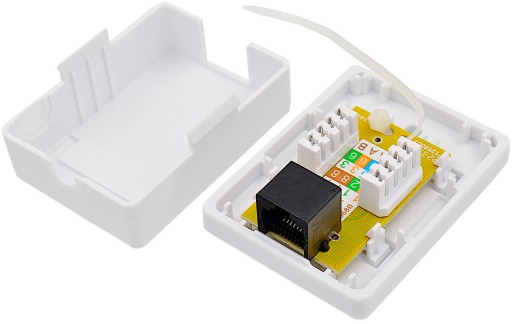 ZÁSUVKA SIEŤOVÁ ZÁSUVKA POVRCHOVÁ MONTÁŽ 1xRJ45 CAT 6