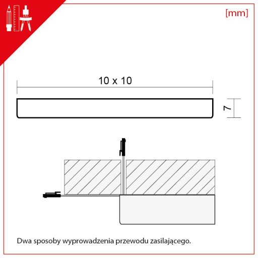 LED PODSKORNÍK 3W, NÁBYTKOVÉ SVETLO NAD DOLOU