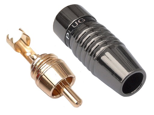 RCA/CINCH zástrčka pre pozlátený HQ TITAN kábel, 2 ks