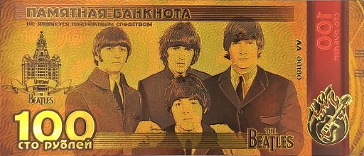 Krásna zberateľská bankovka Johna Lennona Beatles