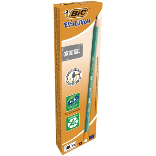 BIC EVOLUTION CERUŽKA S GUMAČOU HB nerozbitná 1 kus