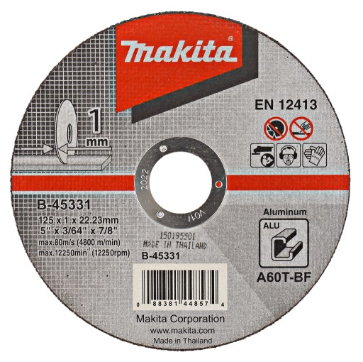 HLINÍKOVÉ REZNÉ KOTOUČE A60T 1x125x22,23 mm