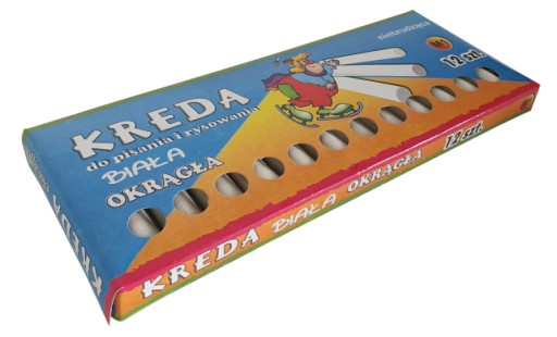 Okrúhla biela krieda 12 ks