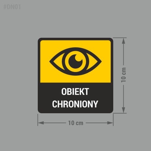 Nálepka - Chránený objekt - 10x10