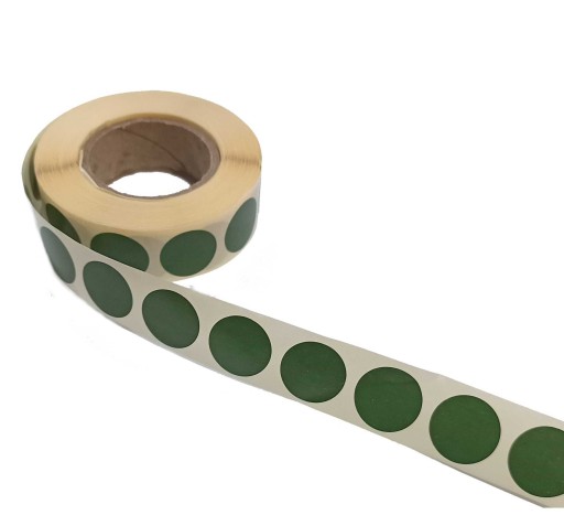 Samolepiace nálepky na 19mm kotúče 1000 zelená