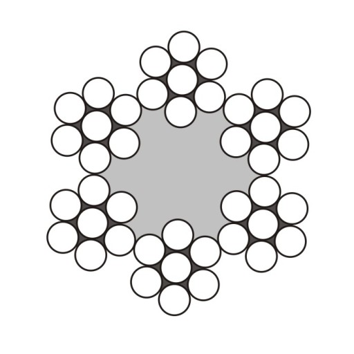 Lanko oceľové 3mm výplet 6x7 OC, pozinkované, 10m