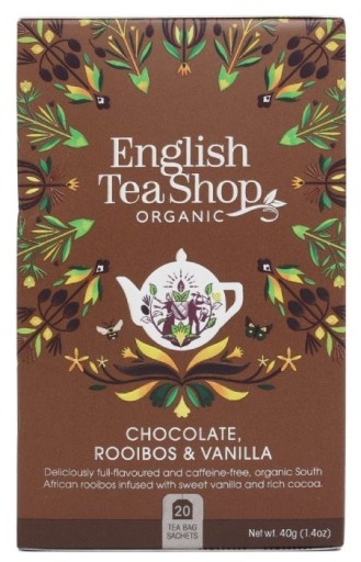 Anglický čaj Čokoláda Rooibos bylinný čaj 20x2