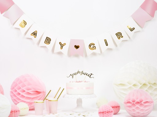 BABY SPRCHA BABY GIRL BANNER ZLATÉ DIEVČATKO 1,7M