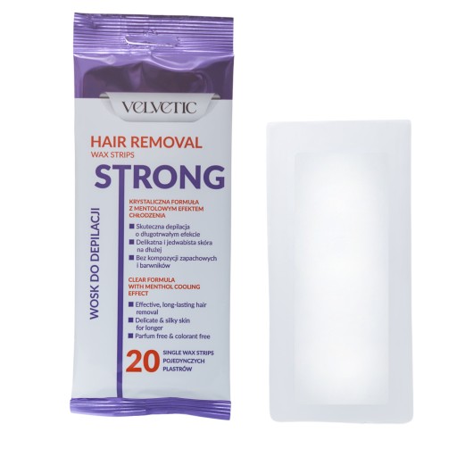 Depilačný vosk Velvetic Body v náplastiach Strong 20 ks.