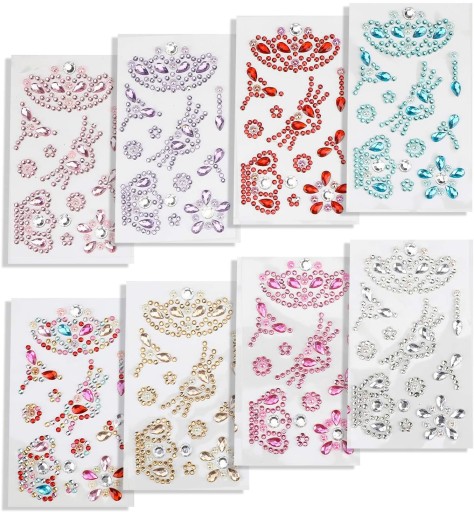 SAMOLEPIACE NÁLEPKY DIAMANTY ZIRCONIA DIY