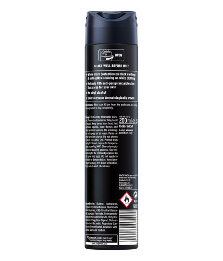 NIVEA MEN Black White pánsky antiperspirant 200 ml