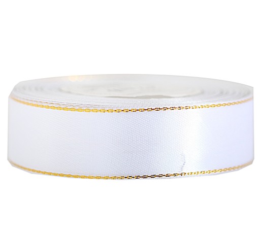 Saténová stuha Golden Stripes 25mm/27m 15ko