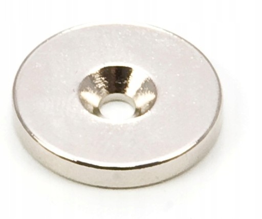 NEODYMOVÝ MAGNET 20x7/3,5x3 mm NA SKRUTKU ks.