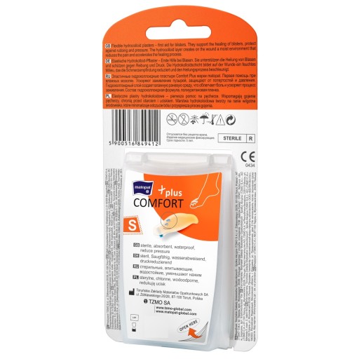 Matopat COMFORT PLUS S Hydrokoloidné náplasti na pľuzgiere 5 ks.