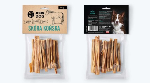 John Dog Sušené žuvačky pre psov, konská koža, 200g