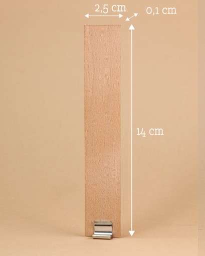 Drevené knôty na voskové sviečky 5 ks 14x2,5x0,1