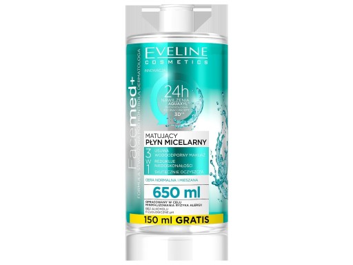 Eveline Facemed+ Zmatňujúci micelárny fluid 3v1