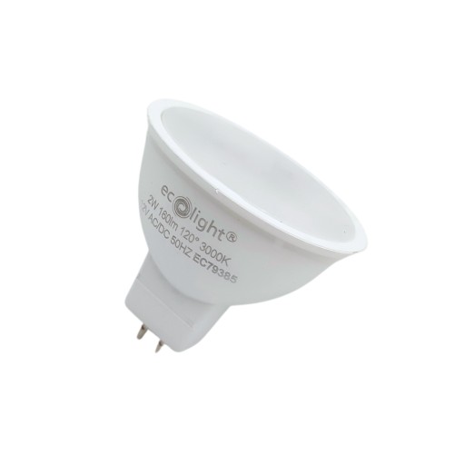 LED halogénová žiarovka do reflektora MR16 2W 3000K teplá farba 160LM ECOLIGHT