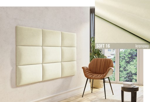 60 X 30 ČALÚNENÉ STENOVÉ PANELY MÄKKÉ ČELO