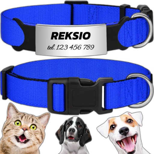 SILNÝ NASTAVITEĽNÝ OBLIEK PRE PSA INDEX MAČKA PES + GRAVÍR 30-45cm M
