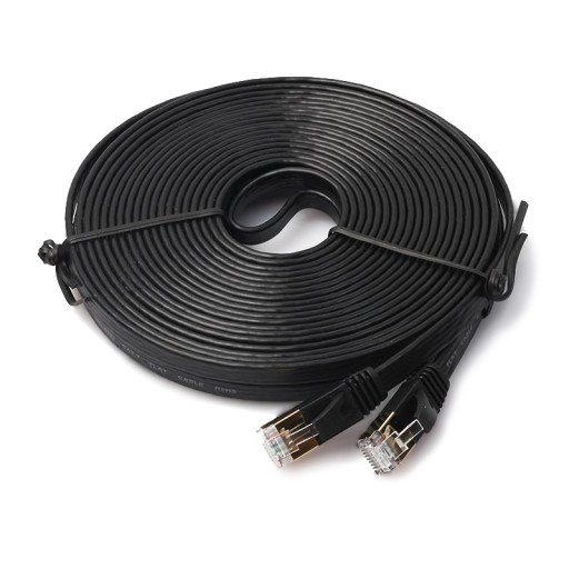 LAN ETHERNET PATCHCORD INTERNETOVÝ KÁBEL RJ45 PLOCHÝ SFTP CAT7 3M