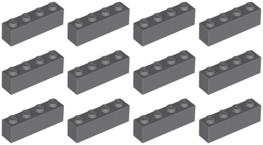 LEGO 3010 BRICK 1x4 tmavosivá NOVINKA (20g) 12 ks.