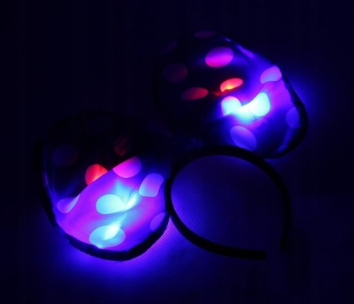 Veľká mini čelenka Minnie Mouse červená LED
