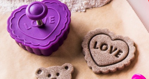Vytláčané vykrajovačky Hearts LOVE COOKIES 3 ks